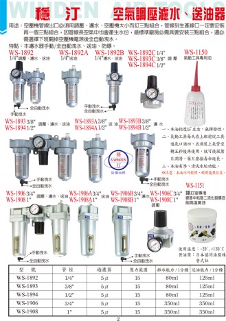 空氣調(diào)壓濾水、送油器